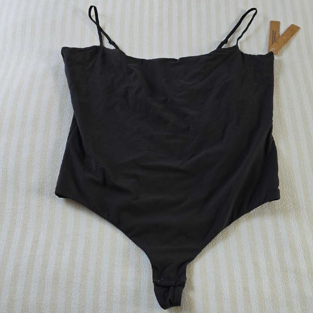 SKIMS Fits Everybody Cami Thong Bodysuit Size:2X Onyx